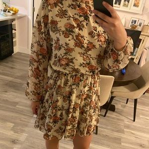 Floral backless draw string Aritiza dress